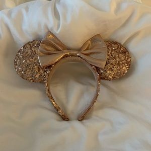 Disney rose gold sequin Minnie ears